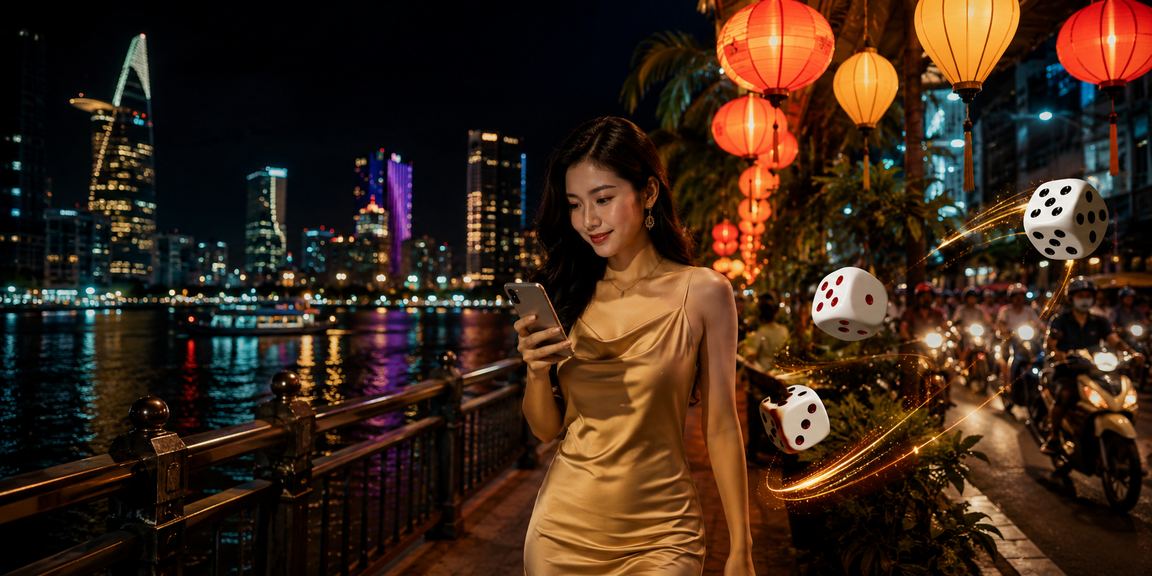 Cảnh vui chơi giải trí xổ số và tài xỉu về đêm tại Hồ Chí Minh